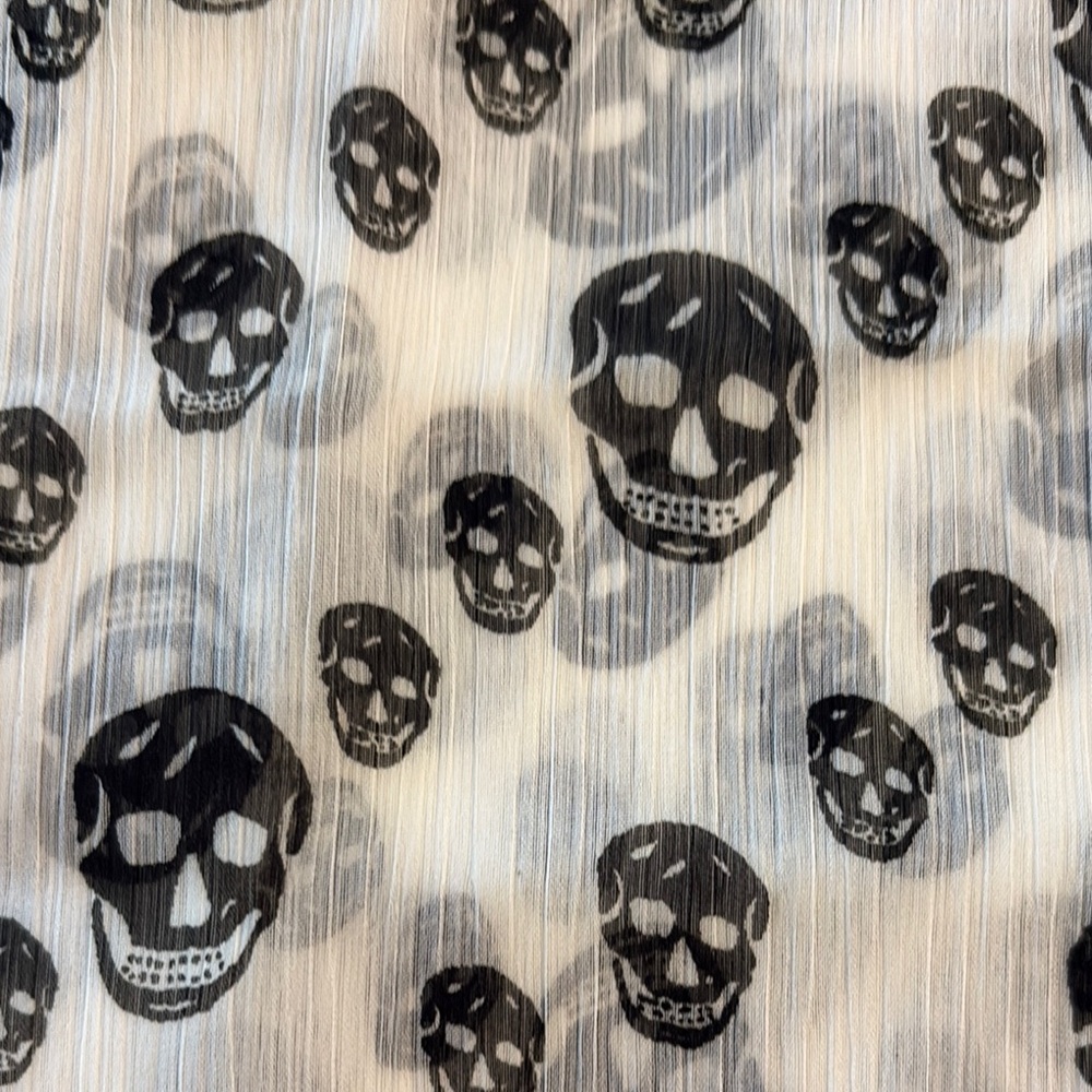 Skull Patterned Scarf - image 2